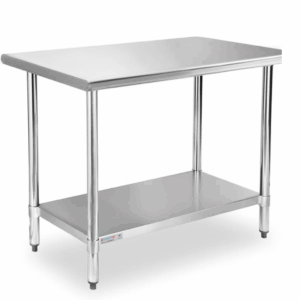 Stainless steel commercial table