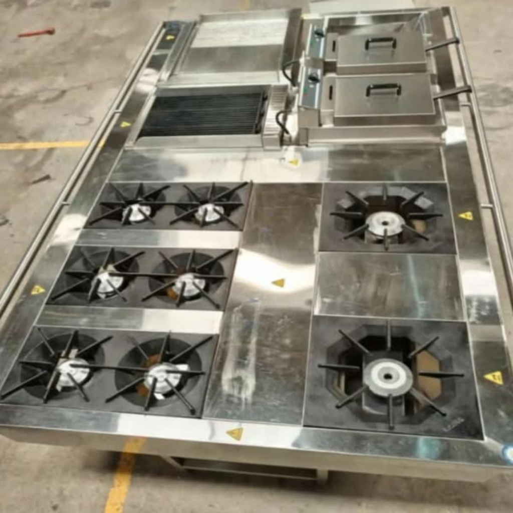 Stainless steel combined cooking range